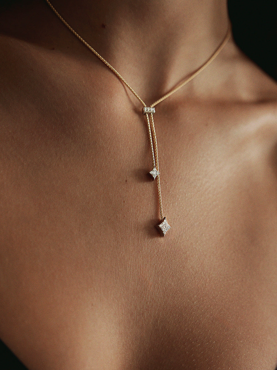 Diamond Starlight Bolo-Tie Necklace