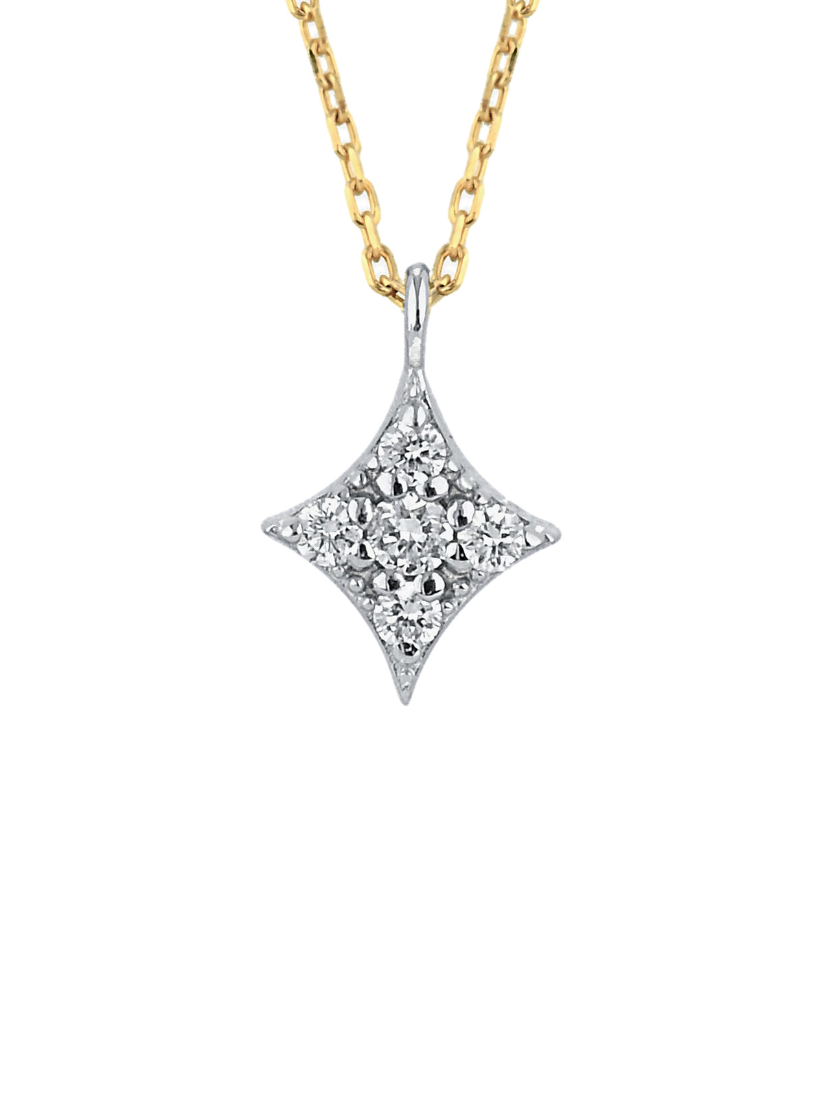 18k white gold necklace with natural diamond, Starlight Collection | MIREL Fine Jewelry