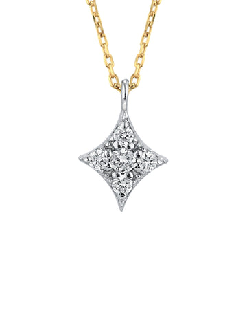 18k white gold necklace with natural diamond, Starlight Collection | MIREL Fine Jewelry