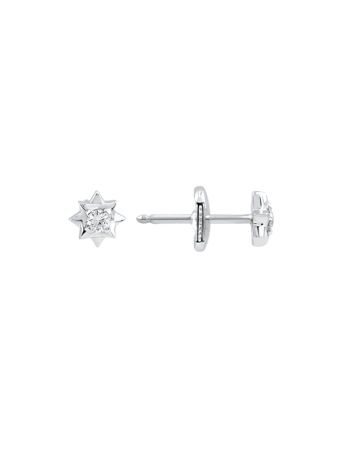 18k white gold stud earrings | MIREL Fine Jewelry