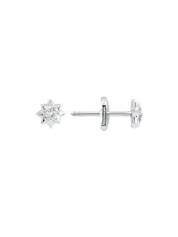 18k white gold stud earrings | MIREL Fine Jewelry