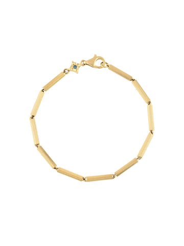 18k gold chain bracelet with hand-carved links, Bezant Collection | MIREL Fine Jewelry