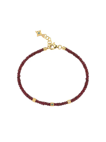 18k gold bracelet with ruby, Colors of Mirel Collection | MIREL Fine Jewelry