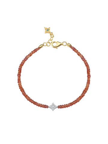 18k gold bracelet with sapphire and orange sapphire, Colors of Mirel Collection | MIREL Fine Jewelry