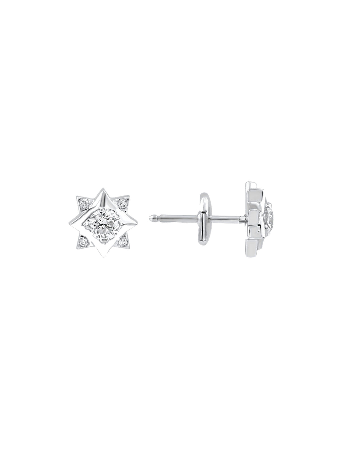 18k white gold stud earrings | MIREL Fine Jewelry