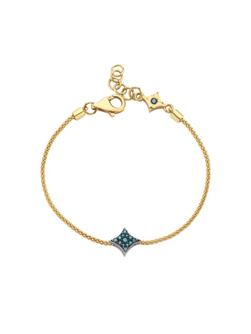 18k gold chain bracelet with forza chain, Starlight Collection | MIREL Fine Jewelry