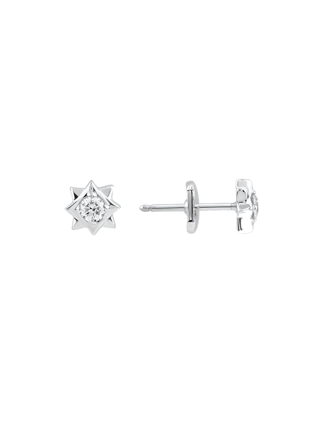 18k white gold stud earrings | MIREL Fine Jewelry
