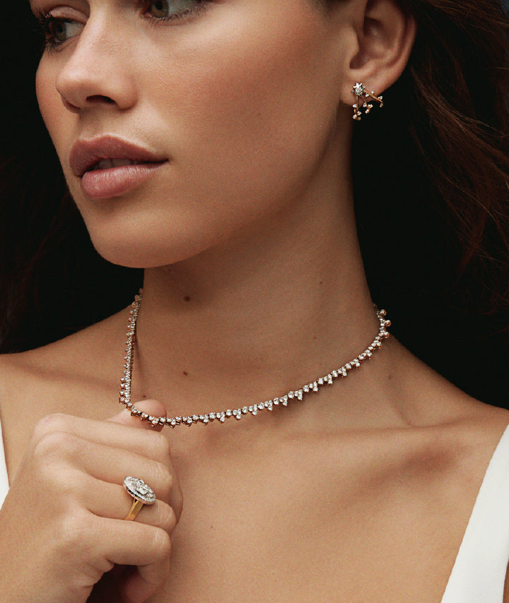 Ray of Light Diamond Tennis Necklace